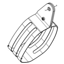 Collier de fixation Carbone pour silencieux AKRAPOVIC P-MCTW9