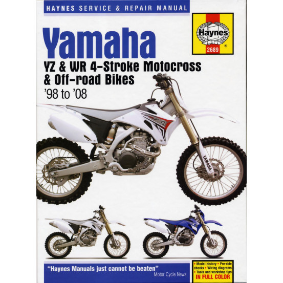 Manuel entretien et réparation HAYNES Yamaha YZF/WRF 1998-2008 en Anglais