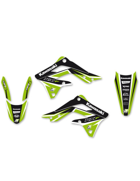 Kit déco + housse de selle BLACKBIRD Dream Graphic 4 Kawasaki 450 KXF 2012-2015