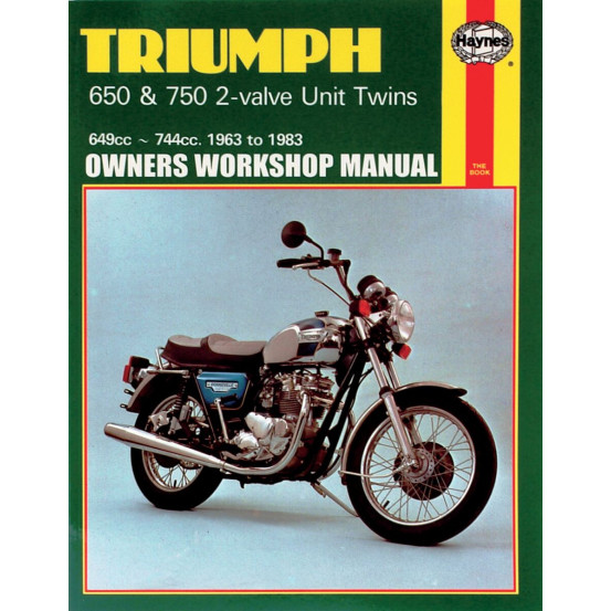 Manuel entretien et réparation HAYNES Triumph 650/750 1963-1983 en Anglais