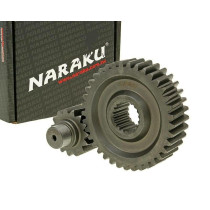 Transmission secondaire allongée 15/37 +20% NARAKU Keeway 125 Fact 2008 MuZ 125 Moskito 2002