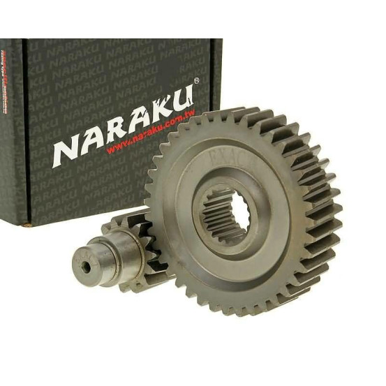 Transmission secondaire allongée 14/39 +10% NARAKU Keeway 125 Fact 2008 MuZ 125 Moskito 2002