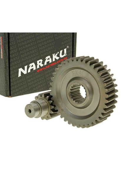 Transmission secondaire allongée 14/39 +10% NARAKU Keeway 125 Fact 2008 MuZ 125 Moskito 2002