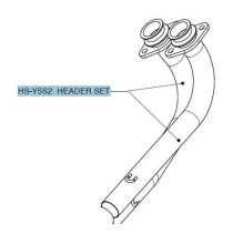 Raccords collecteur AKRAPOVIC Inox HS-Y5S2