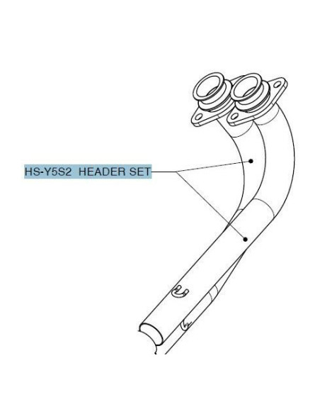 Raccords collecteur AKRAPOVIC Inox HS-Y5S2