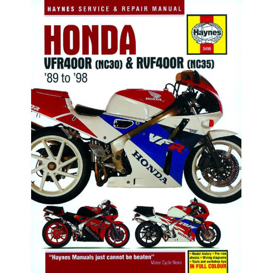 Manuel entretien et réparation HAYNES Honda 400 VFR 400 RVF 1989-1998 en Anglais