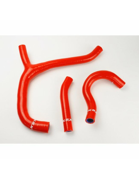 Durites de radiateur KSX renforcées silicone Honda 250 CRF-R/X/L 2014-2015 Raccord Y Rouge