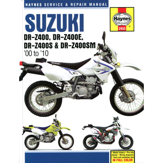 Manuel entretien et réparation HAYNES Suzuki 400 DRZ 2000-2010 en Anglais