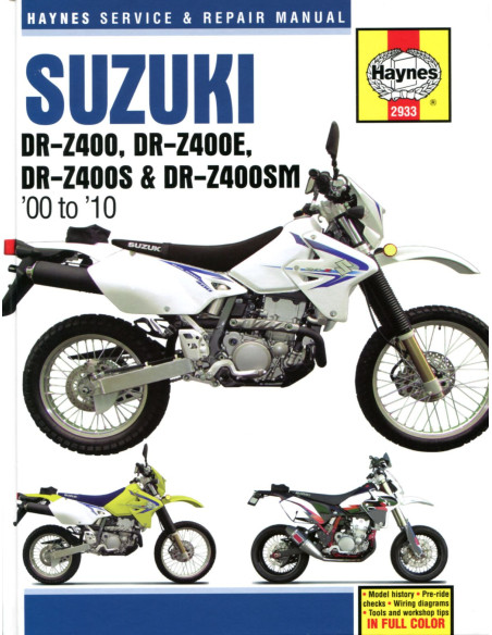 Manuel entretien et réparation HAYNES Suzuki 400 DRZ 2000-2010 en Anglais