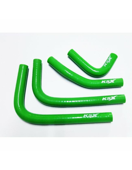 Durites de radiateur KSX renforcées silicone kawasaki 250 KXF 2017-2020 Vert