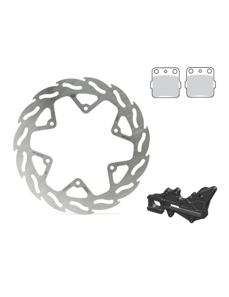 Kit frein arrière oversize 240mm MOTO MASTER - Patte de déport BRAKTEC et BREMBO + plaquettes inclus - GAS GAS / HUSQVARNA / KTM