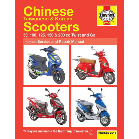 Manuel entretien et réparation HAYNES Chine/Taiwan Scooter 50/100/12/150/200 cc en Anglais