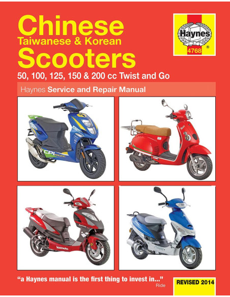 Manuel entretien et réparation HAYNES Chine/Taiwan Scooter 50/100/12/150/200 cc en Anglais