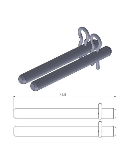 Kit axe de plaquettes de frein Moto Master avec goupille
