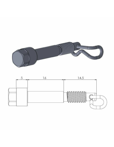 vis axe Moto Master de plaquette arrière GASGAS 50 MC Husqvarna 50 TC KTM 50/65 SX