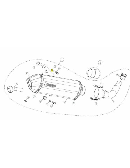 Rondelle de montage AKRAPOVIC P-DR4