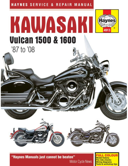 Manuel entretien et réparation HAYNES Kawasaki 1500/1600 Vulcan 1987-2008 en Anglais