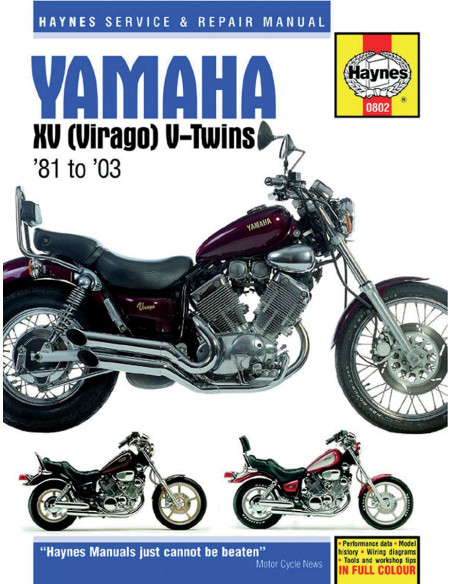 Manuel entretien et réparation HAYNES Yamaha XV Virago V-TWIN 1981-2003 en Anglais