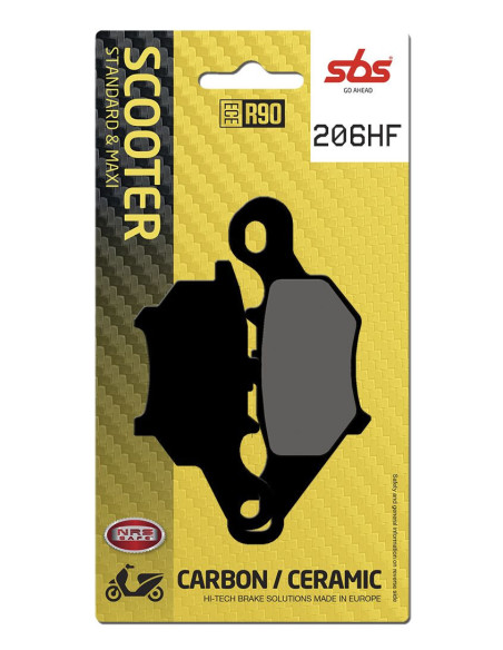 Plaquettes de frein SBS 206 HF Céramique