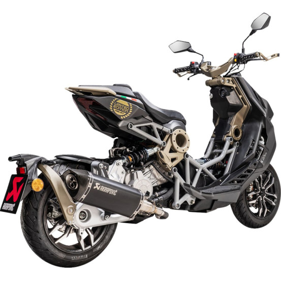 Silencieux AKRAPOVIC Inox noir ITALJET 125 - 200 Dragster 2020-2022