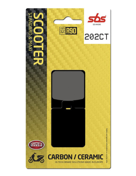 Plaquettes de frein SBS 202 CT Carbone Céramique