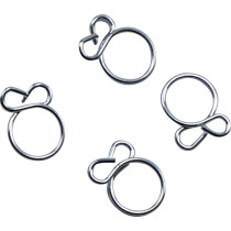 Kit 4 colliers de serrage durite FUEL STAR 7,6mm gris