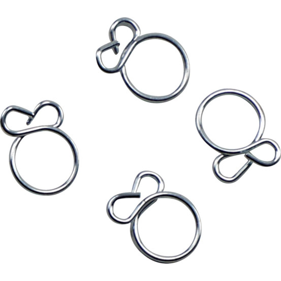 Kit 4 colliers de serrage durite FUEL STAR 7,6mm gris