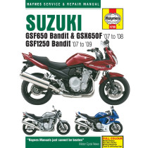 Manuel entretien et réparation HAYNES Suzuki 650 GSF/GSXF 2007-2008 1250 GSF Bandit 2007-2009 en Anglais