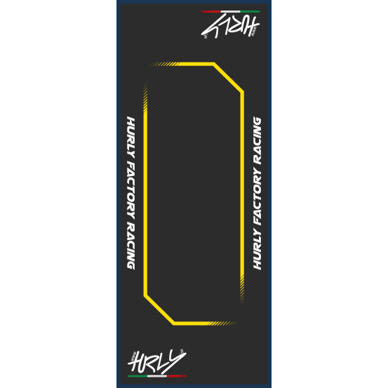 Tapis de sol environnemental HURLY 53x100cm Noir/Jaune
