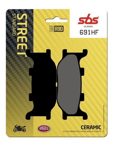 Plaquettes de frein SBS 691 HF Céramique