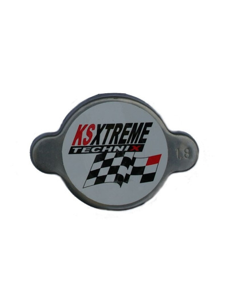 Bouchon de radiateur KSX 1.8 bar pour montage japonais Honda/Kawasaki/Suzuki/Yamaha/Sherco/Beta