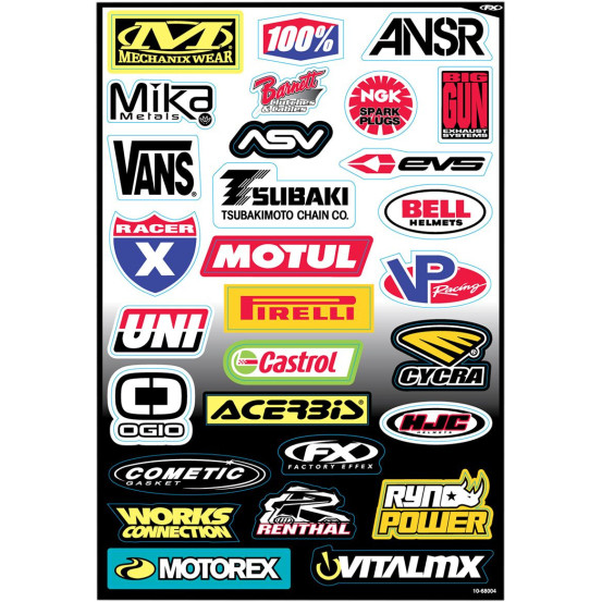 Planche d’autocollants sponsor Factory Effex C