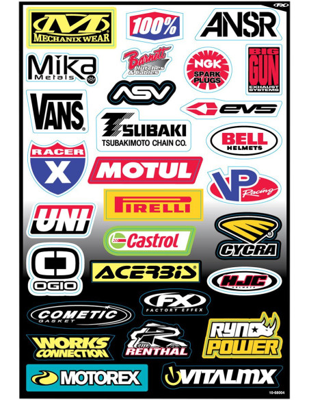 Planche d’autocollants sponsor Factory Effex C