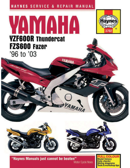 Manuel entretien et réparation HAYNES Yamaha 600 YZF/FZS 1996-2003 en Anglais