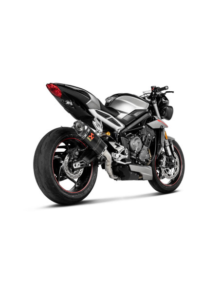 Silencieux AKRAPOVIC Carbone Triumph 765 Street Triple S/R 2017-2020