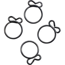 Kit 4 colliers de serrage durite FUEL STAR 16,6mm Noir