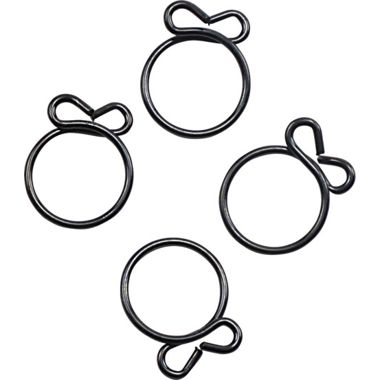 Kit 4 colliers de serrage durite FUEL STAR 16,6mm Noir