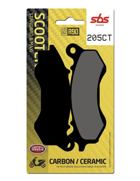 Plaquettes de frein SBS 205 CT Carbone Céramique