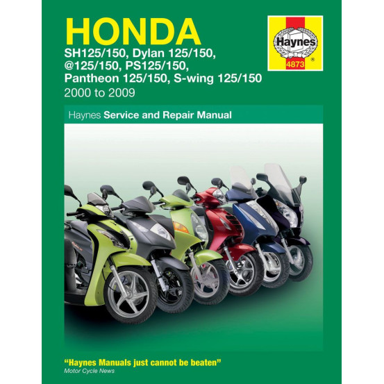 Manuel entretien et réparation HAYNES Honda 125/150 SH/Dylan/Pantheon/S-Wing 2000-2009 en Anglais