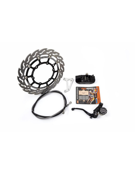 Kit frein avant complet supermotard MOTO MASTER - Disque Flame 320mm - GAS GAS / HUSABERG / HUSQVARNA / KTM (avec éclairage)