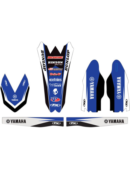 Kit Stickers 4 éléments FACTORY EFFEX YAMAHA YZ 450 F 2018
