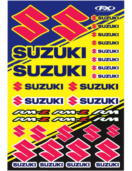 Planche d’autocollants Suzuki RM Factory Effex