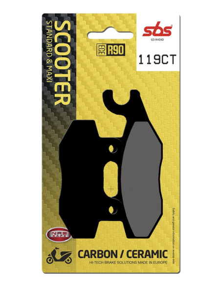 Plaquettes de frein SBS 119 CT Carbone Céramique