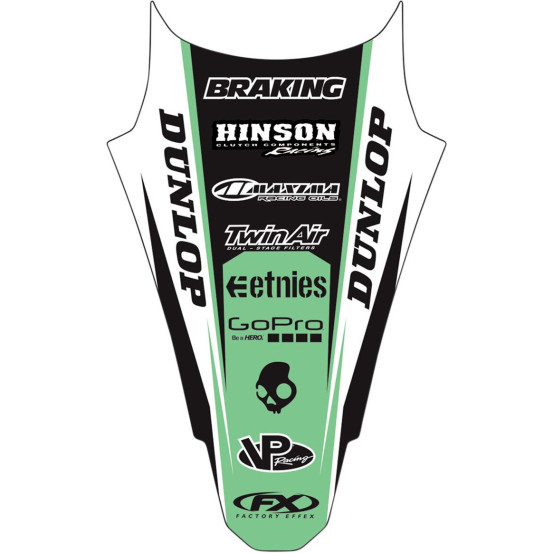 Autocollant garde-boue arrière FACTORY EFFEX KAWASAKI 250 KXF 2004-2005