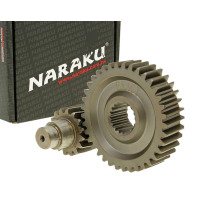 Transmission secondaire 16/37 allongée +25% NARAKU Keeway 125 Fact 2008 MuZ 125 Moskito 2002