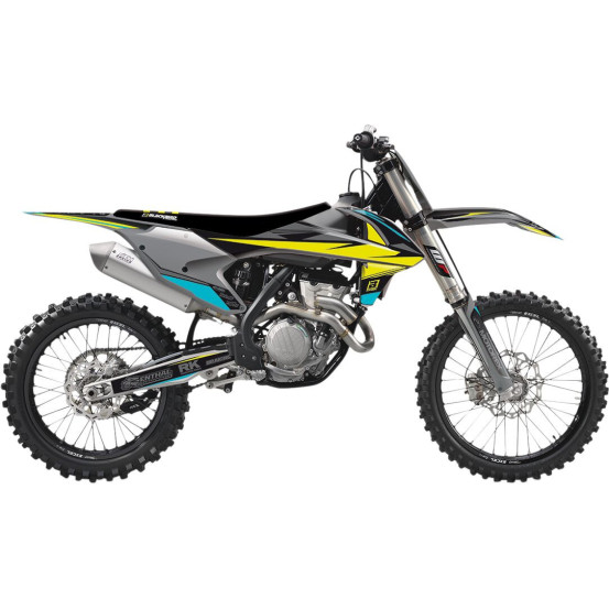 Kit déco + housse de selle BLACKBIRD Stealth Jaune KTM SX/SXF 2016-2018 EXC/EXCF 2017-2019