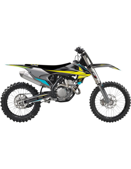 Kit déco + housse de selle BLACKBIRD Stealth Jaune KTM SX/SXF 2016-2018 EXC/EXCF 2017-2019