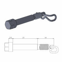 vis axe Moto Master de plaquette avant GASGAS 50 MC Husqvarna 50 TC KTM 50/65 SX