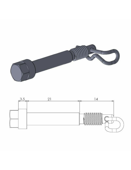 vis axe Moto Master de plaquette avant GASGAS 50 MC Husqvarna 50 TC KTM 50/65 SX