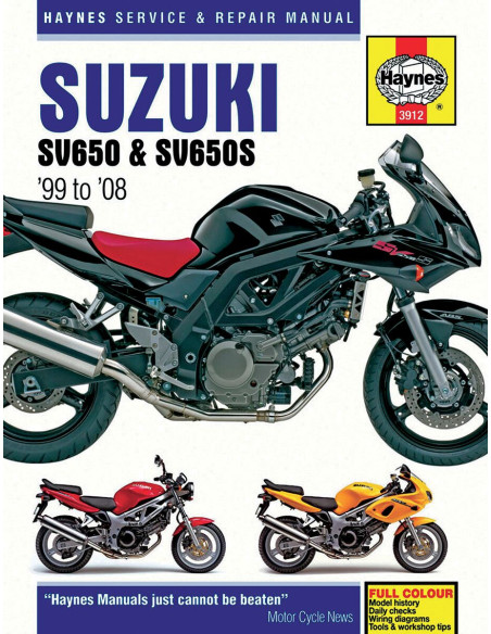 Manuel entretien et réparation HAYNES Suzuki 650 SV 1999-2008 en Anglais